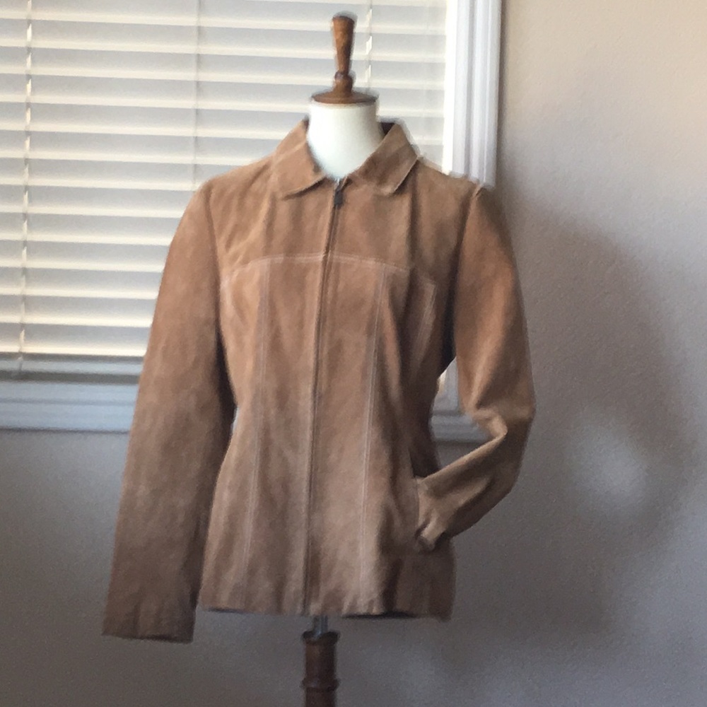 Suede leather jacket